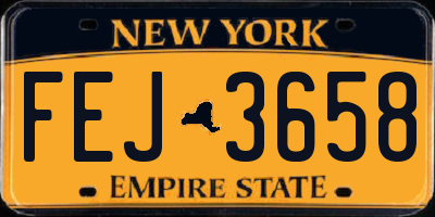 NY license plate FEJ3658