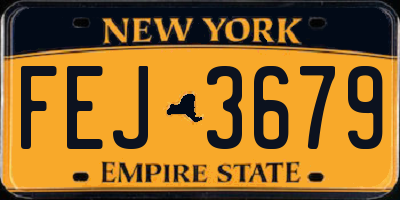 NY license plate FEJ3679