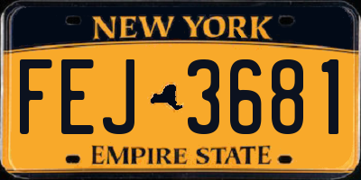 NY license plate FEJ3681
