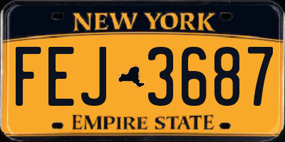 NY license plate FEJ3687