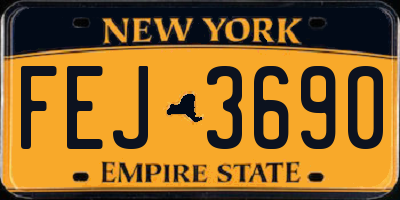 NY license plate FEJ3690