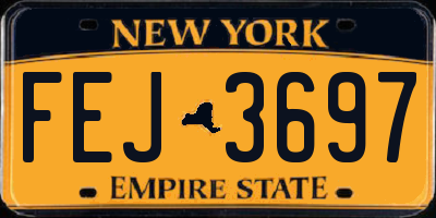 NY license plate FEJ3697
