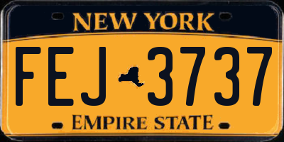 NY license plate FEJ3737