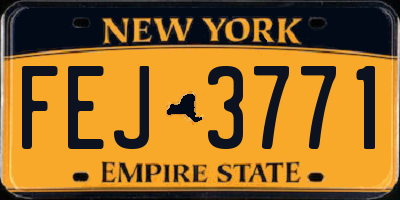 NY license plate FEJ3771