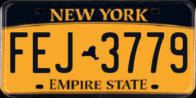 NY license plate FEJ3779