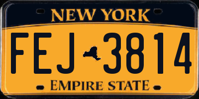 NY license plate FEJ3814