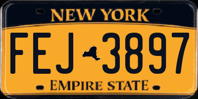 NY license plate FEJ3897
