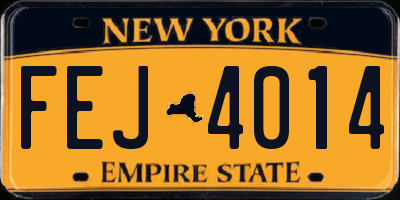NY license plate FEJ4014