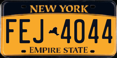 NY license plate FEJ4044