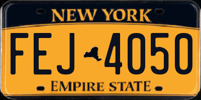 NY license plate FEJ4050