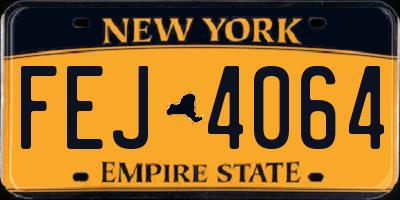 NY license plate FEJ4064