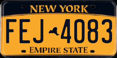 NY license plate FEJ4083