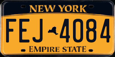 NY license plate FEJ4084