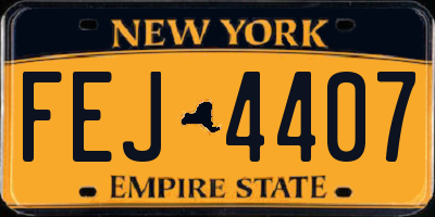 NY license plate FEJ4407