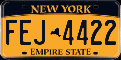 NY license plate FEJ4422