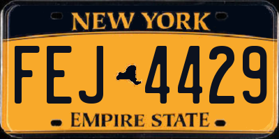 NY license plate FEJ4429