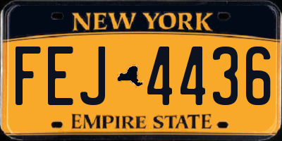 NY license plate FEJ4436
