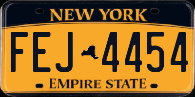 NY license plate FEJ4454