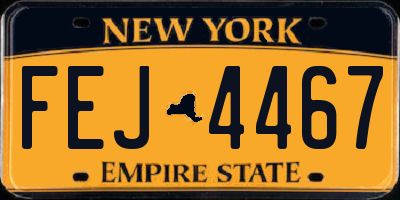 NY license plate FEJ4467