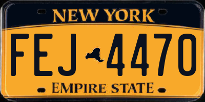 NY license plate FEJ4470