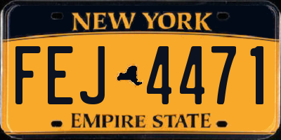 NY license plate FEJ4471