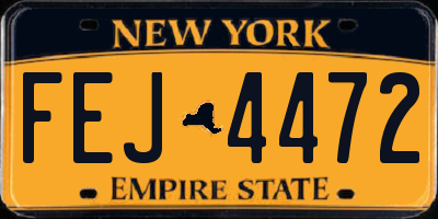 NY license plate FEJ4472