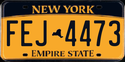 NY license plate FEJ4473
