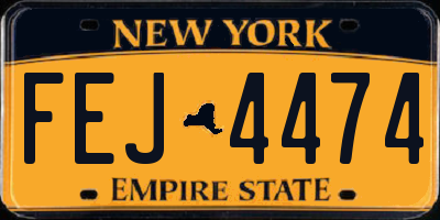 NY license plate FEJ4474