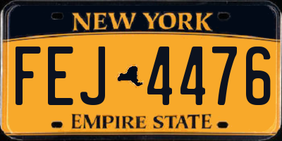 NY license plate FEJ4476