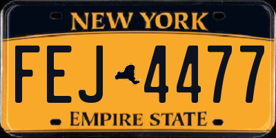 NY license plate FEJ4477