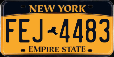 NY license plate FEJ4483