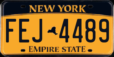 NY license plate FEJ4489
