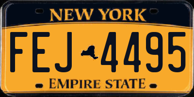 NY license plate FEJ4495