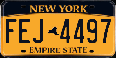 NY license plate FEJ4497