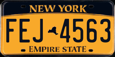NY license plate FEJ4563