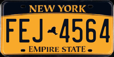 NY license plate FEJ4564