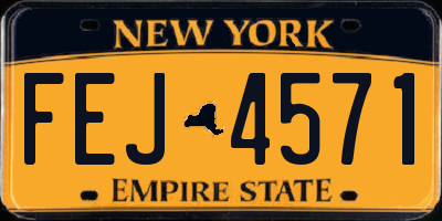 NY license plate FEJ4571