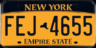 NY license plate FEJ4655