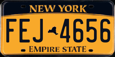 NY license plate FEJ4656