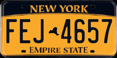 NY license plate FEJ4657