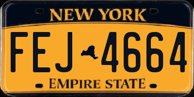 NY license plate FEJ4664