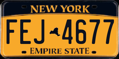 NY license plate FEJ4677