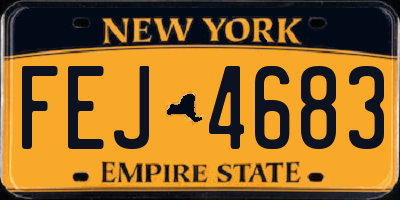 NY license plate FEJ4683