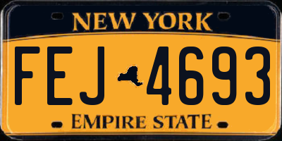 NY license plate FEJ4693