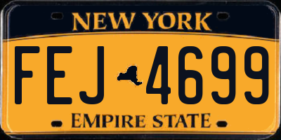 NY license plate FEJ4699