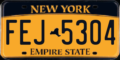 NY license plate FEJ5304