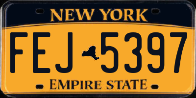 NY license plate FEJ5397