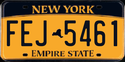 NY license plate FEJ5461