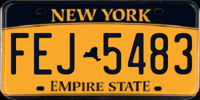NY license plate FEJ5483