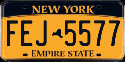 NY license plate FEJ5577